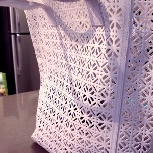 White Tory Burch Beach Tote